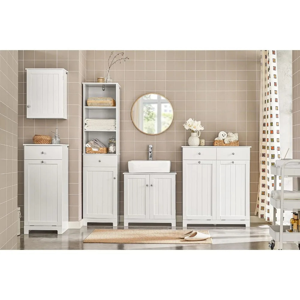 Narrow Space-Saving Tilt-Out Laundry Hamper Cabinet