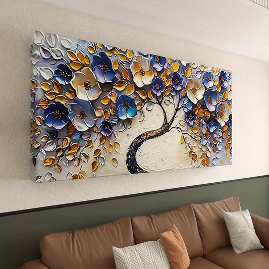 Large abstract Floral tree canvas art