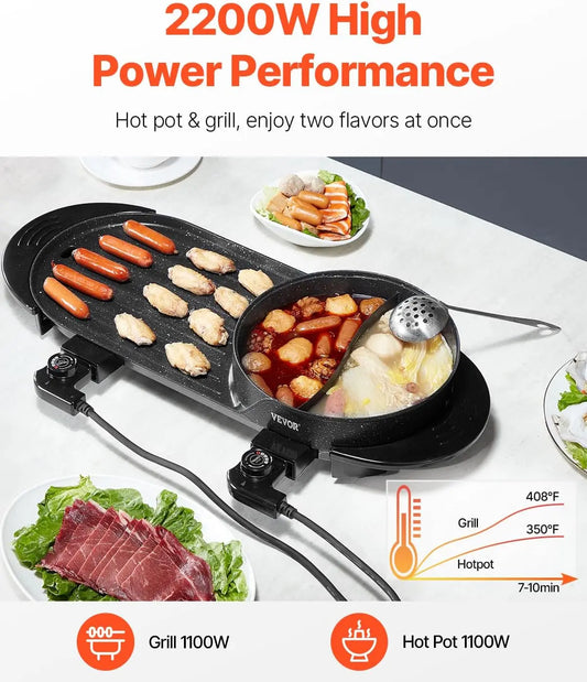 2-in-1 Grill and Hot Pot