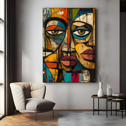 Modern African abstract art canvas