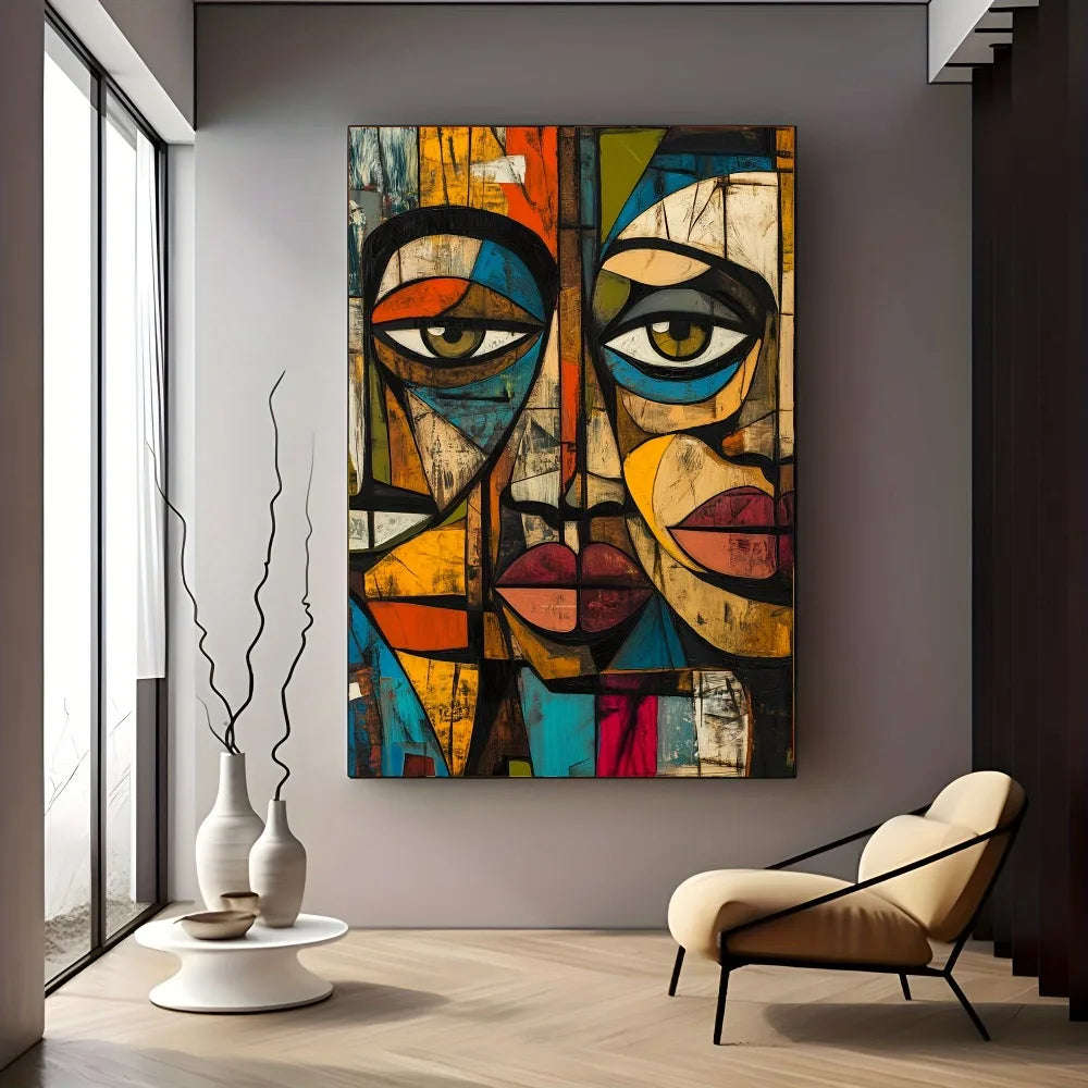 Modern African abstract art canvas