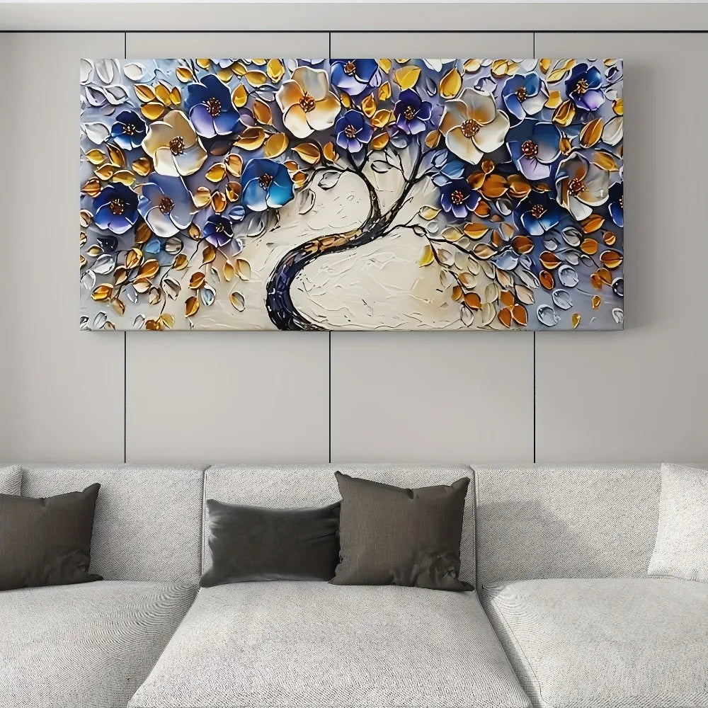 Large abstract Floral tree canvas art