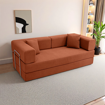 Foldable sofa bed with a removable backrest
