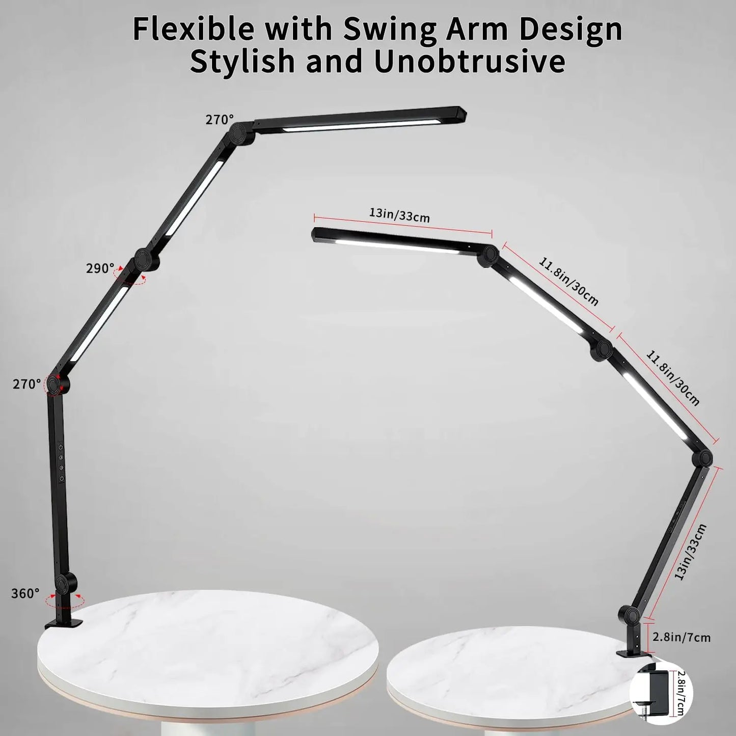 Flexible LED Clamp Desk Lamp