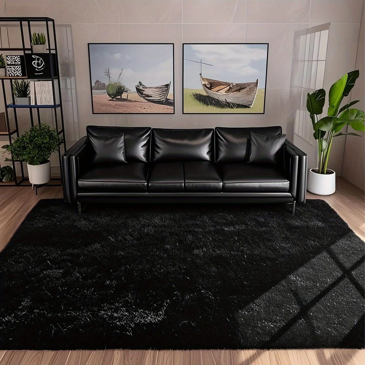 Large plush area rug