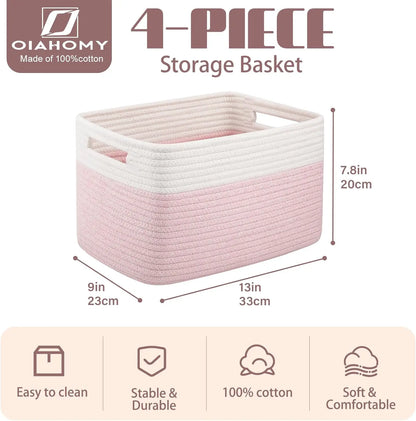 Woven Storage Baskets with Handles