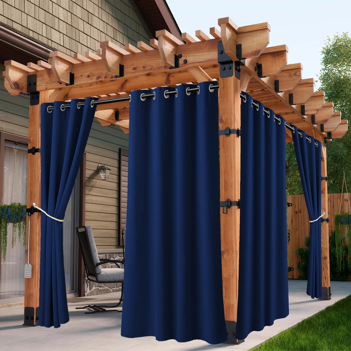 2/4PCS Waterproof Outdoor Curtains