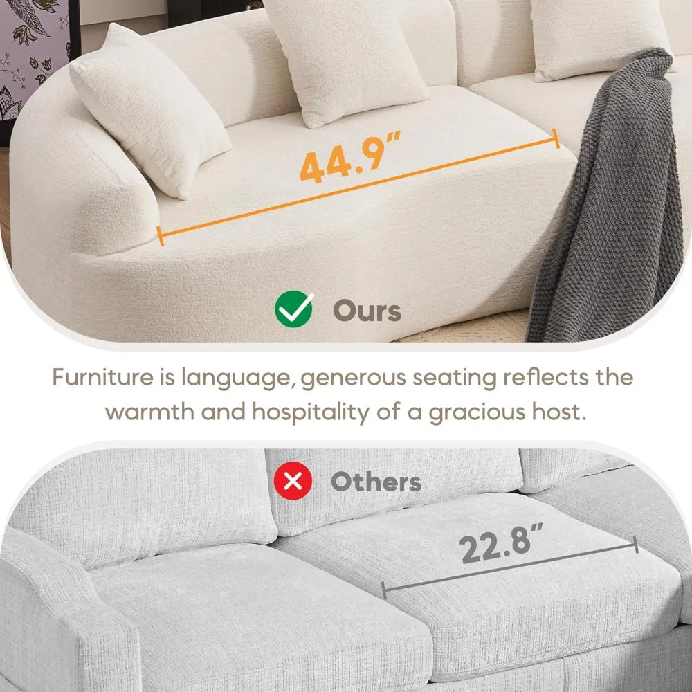 Boneless Curved Sofa