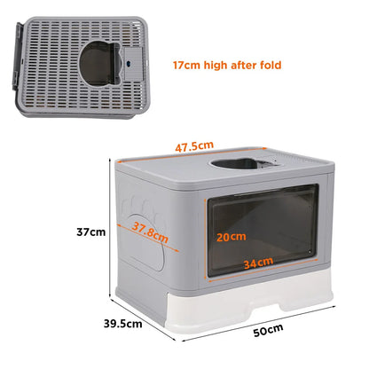 Large Hooded Cat Litter Box