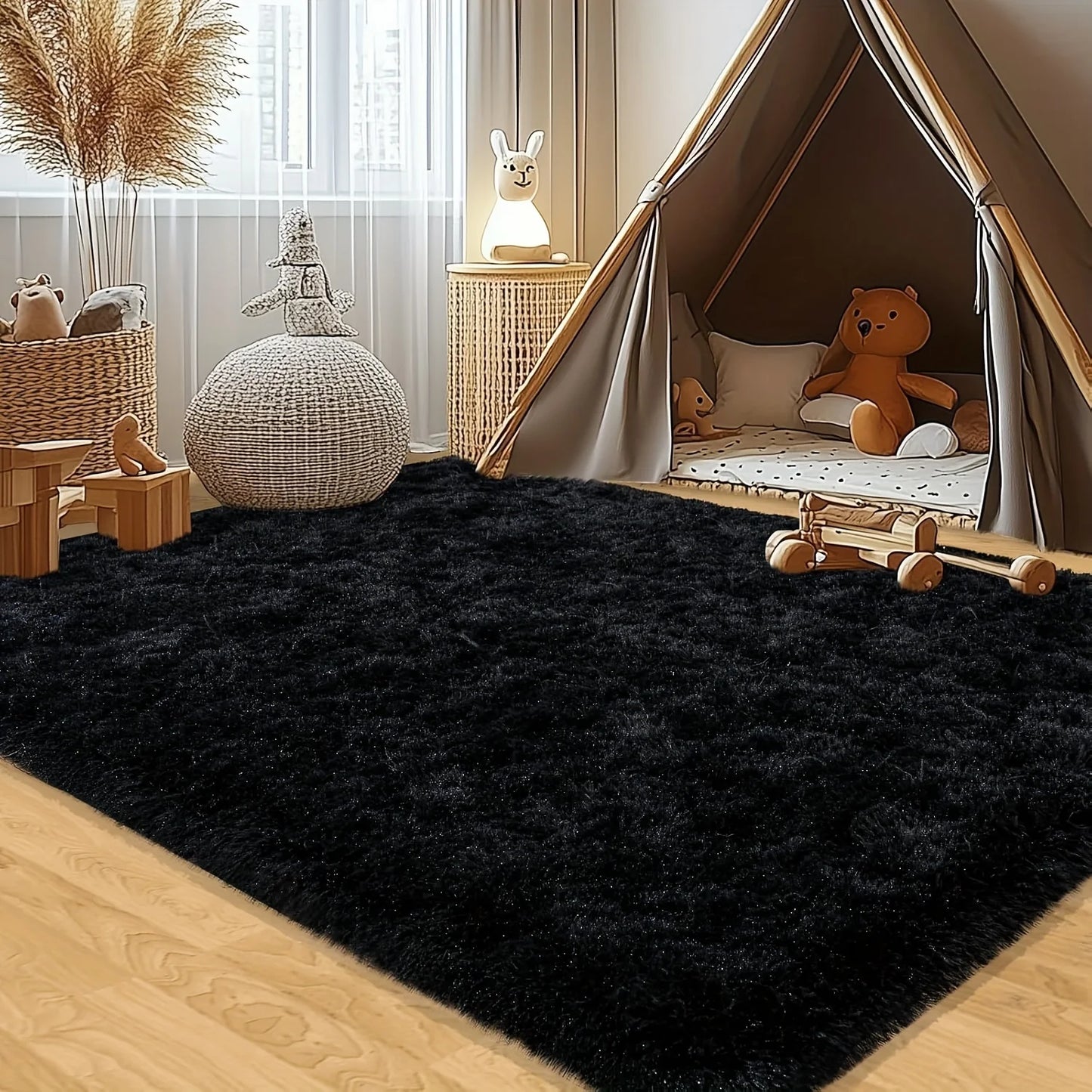 Large plush area rug