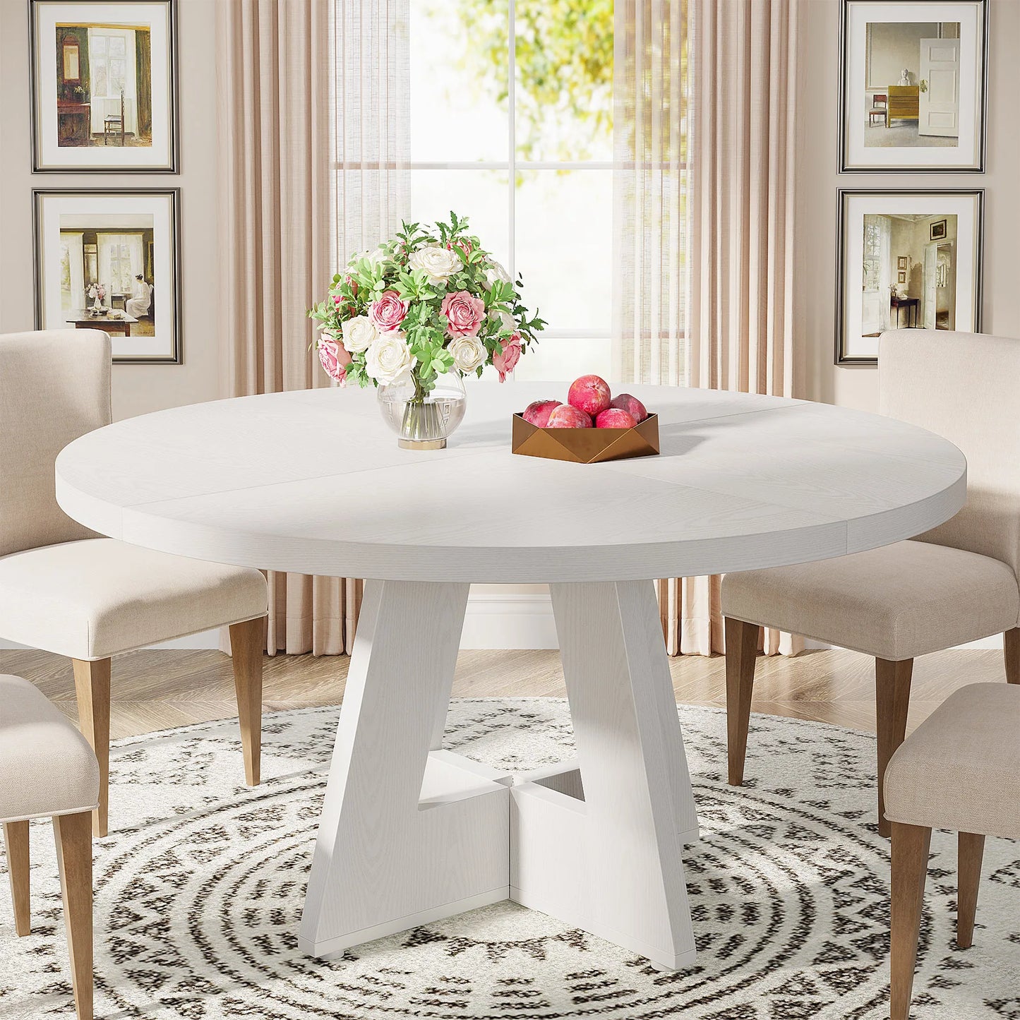 Round Dining Table for 4