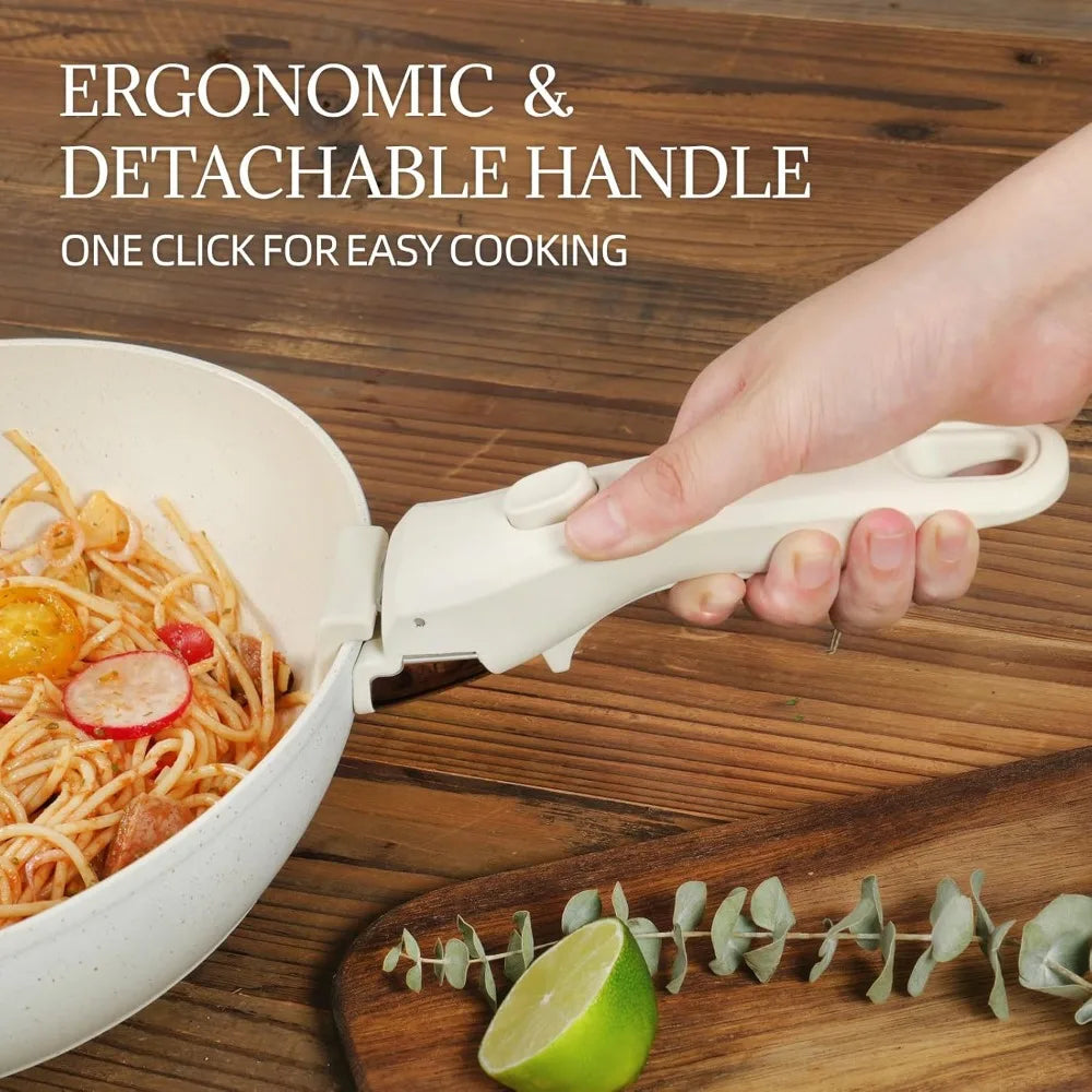 23Pcs Ceramic Cookware Set Non Stick Pots and Pans Set