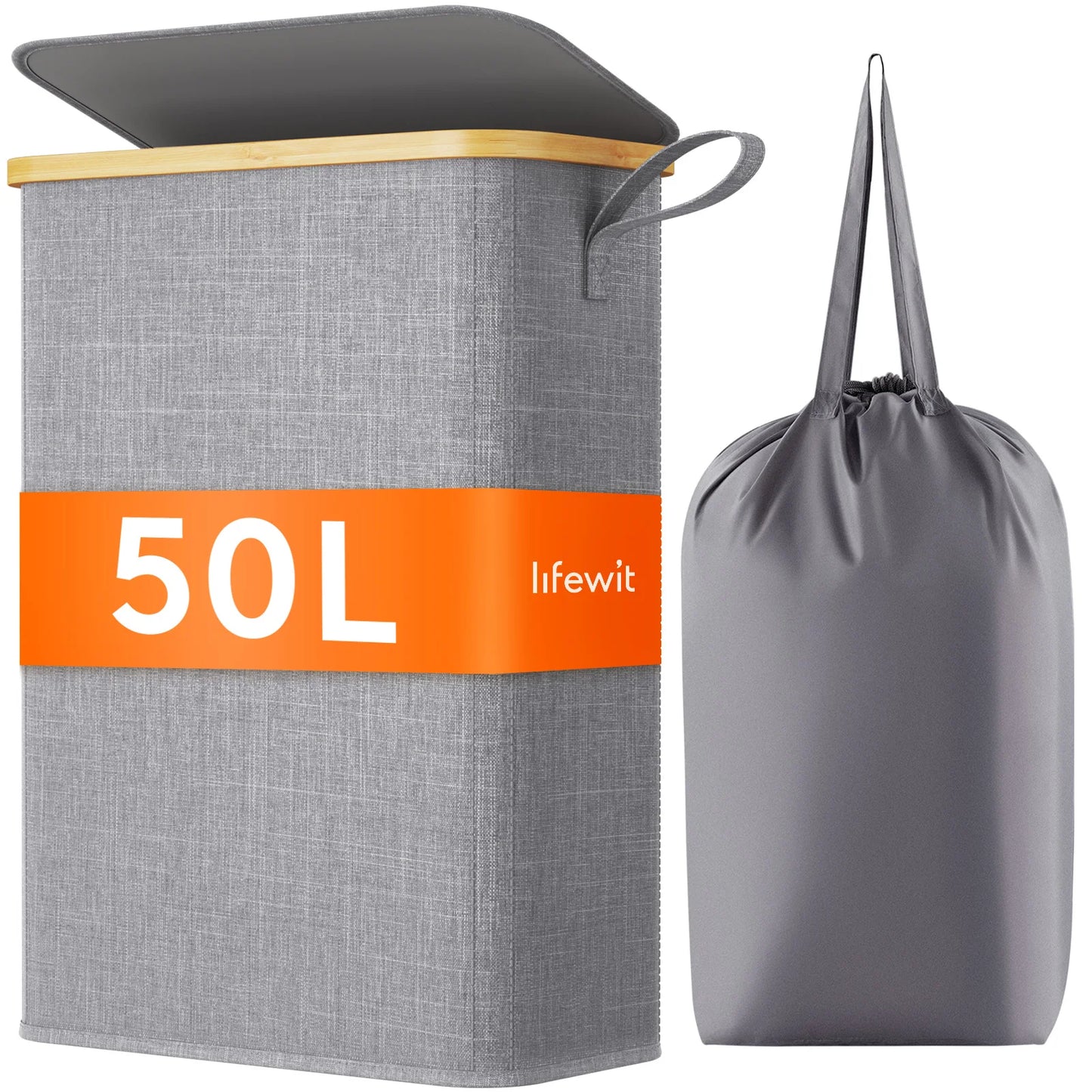 Slim Laundry Hamper with Lid