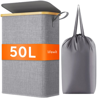 Slim Laundry Hamper with Lid