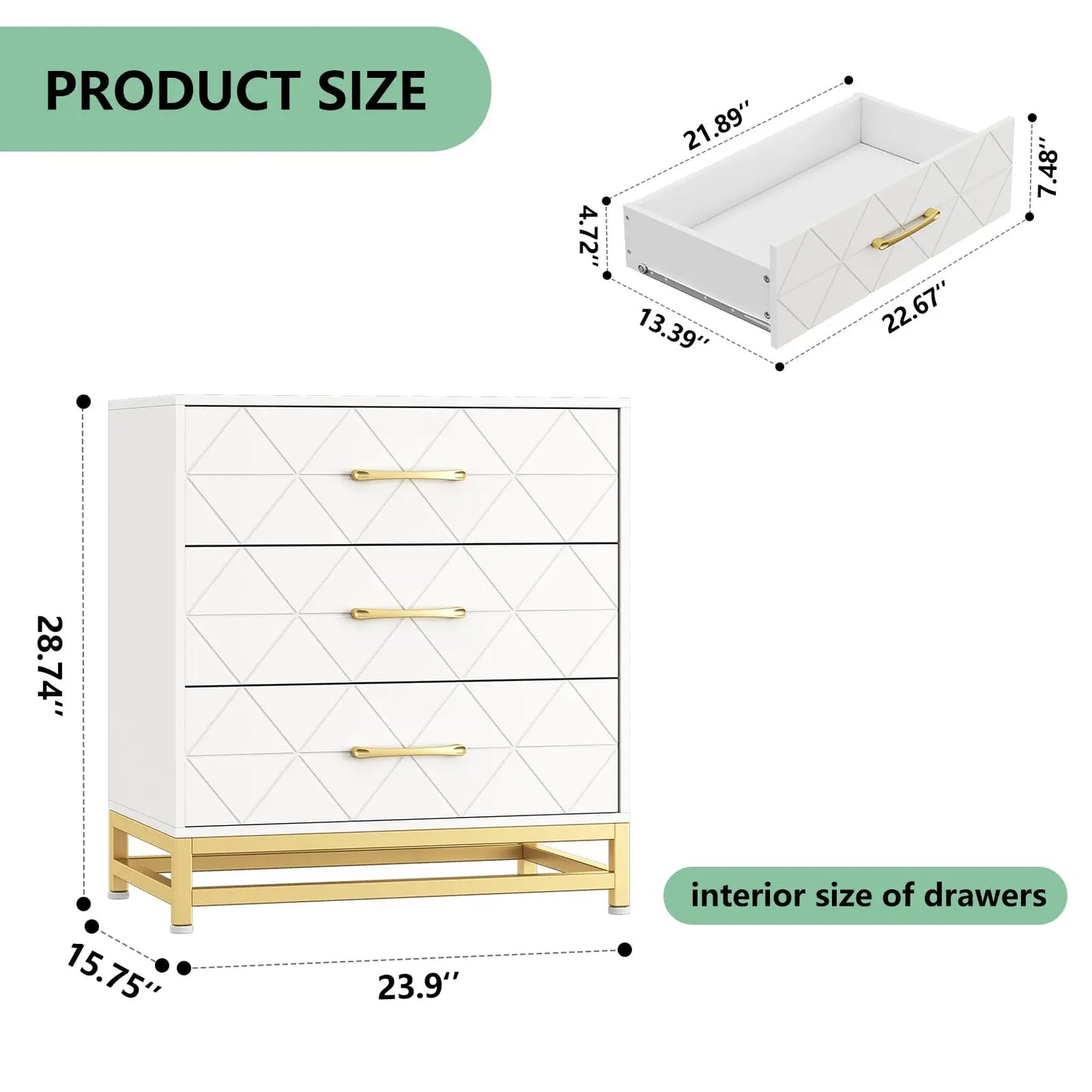 Dresser with 3 Drawers