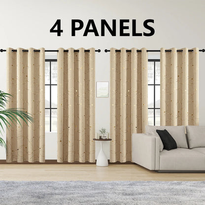 4PCS Blackout Curtains