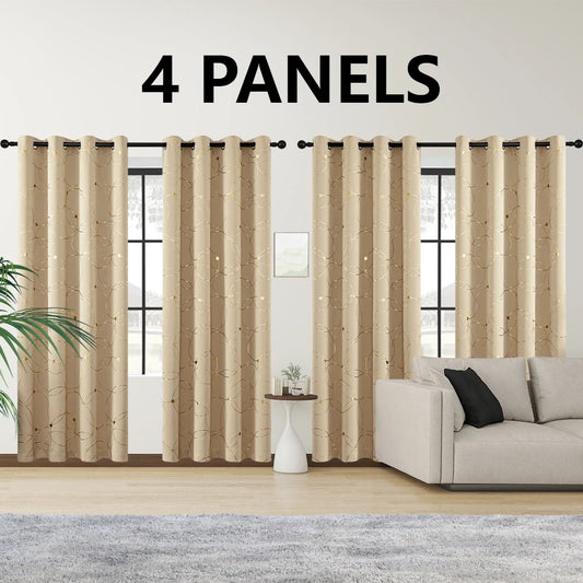 4PCS Blackout Curtains
