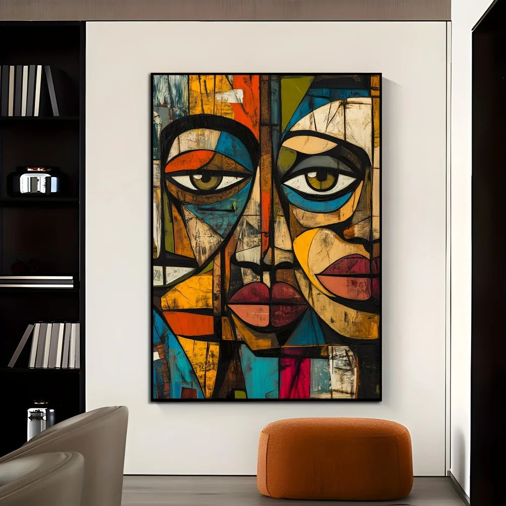 Modern African abstract art canvas