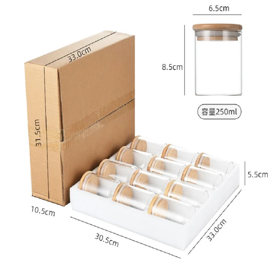 Glass Storage Jar with Bamboo Lid