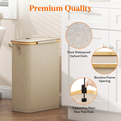 Slim Laundry Hamper with Lid