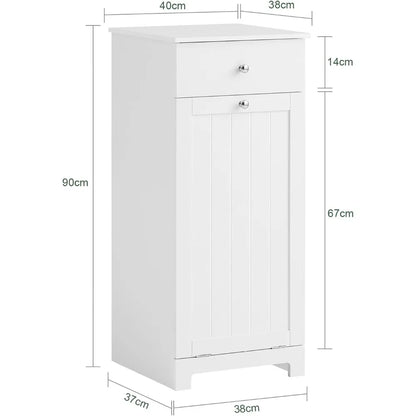 Narrow Space-Saving Tilt-Out Laundry Hamper Cabinet