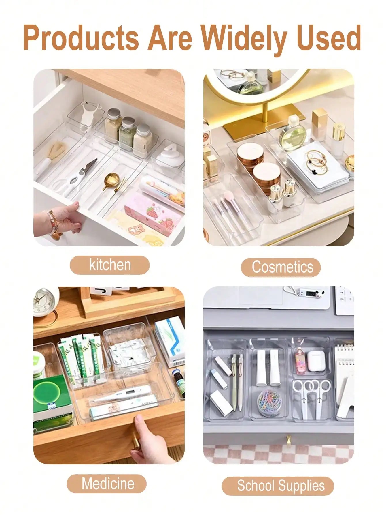 Clear Drawer Organizer