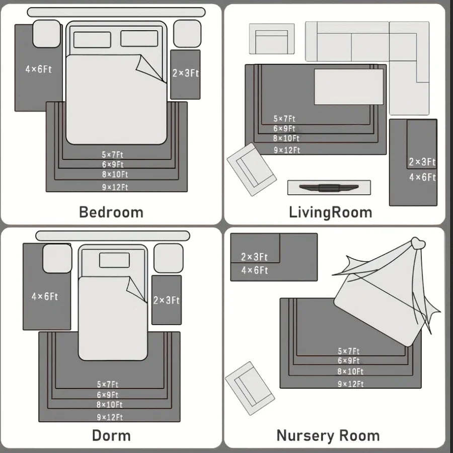 Large plush area rug