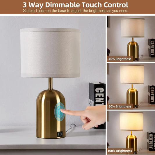 Touch Control Table Lamps Set of 2