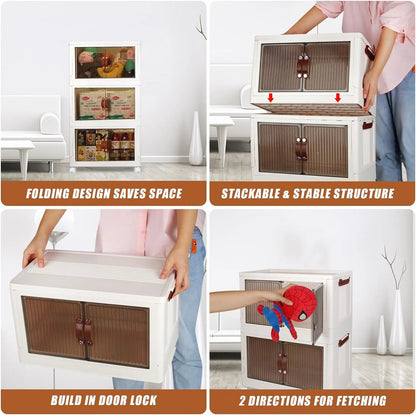 Household Storage Box with Lids and Doors