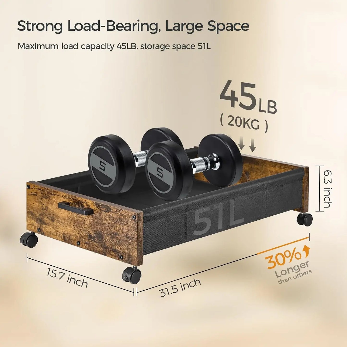 Under Bed Storage with Wheel