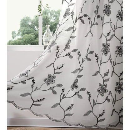 Embroidered Sheer Curtain