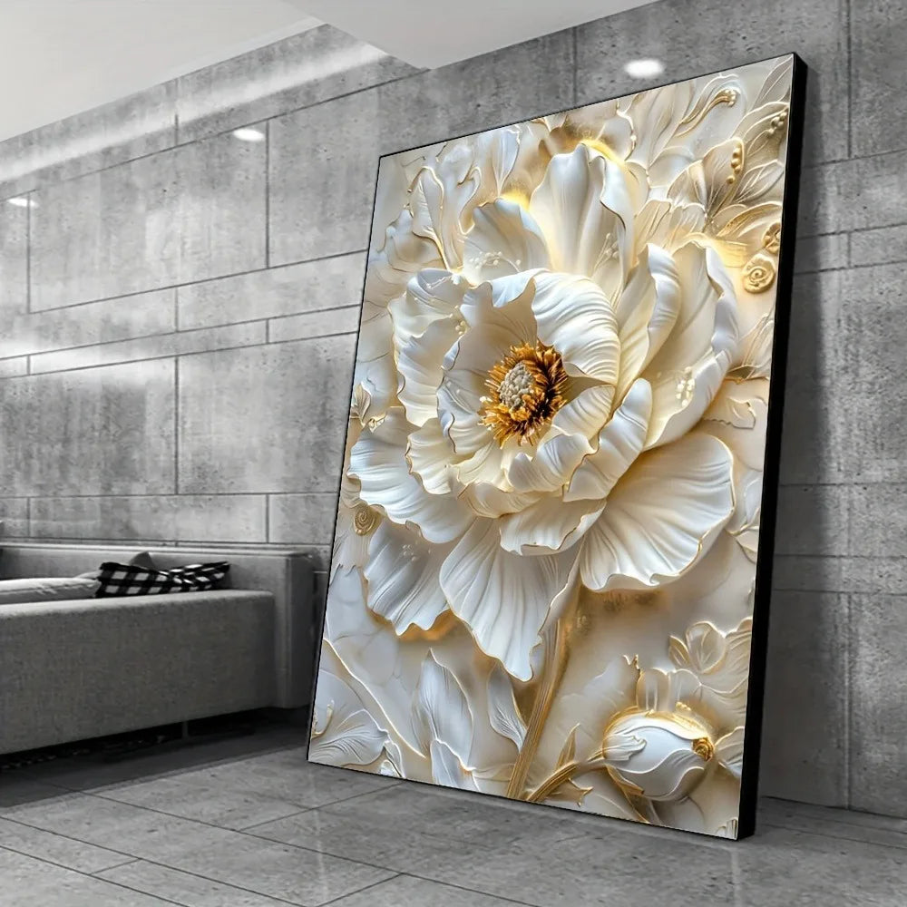 Modern abstract floral canvas art prints