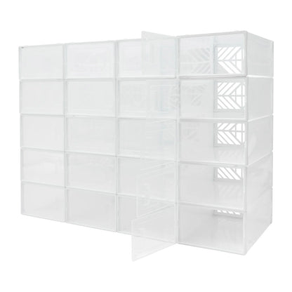 20 Pcs Transparent Shoe Storage Box