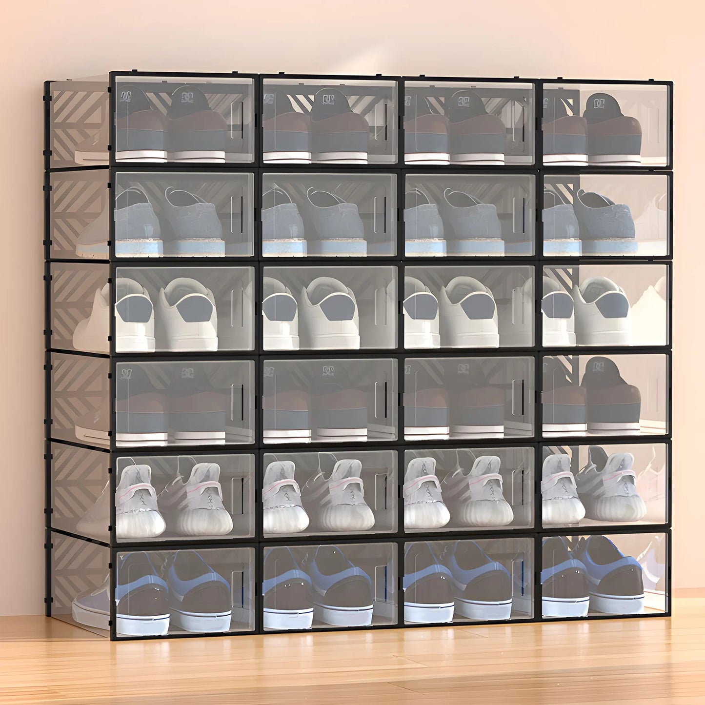 20 Pcs Transparent Shoe Storage Box