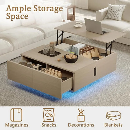 Square Lift Top Coffee Table