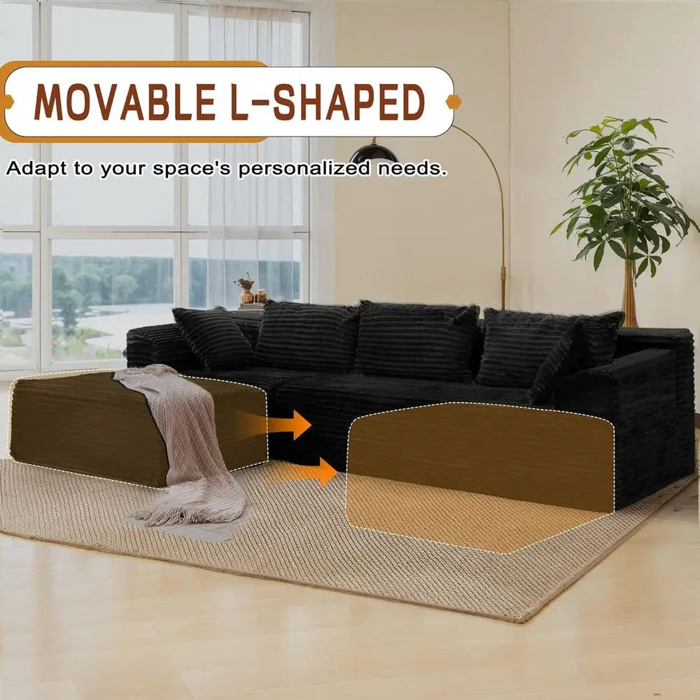 Modular Sectional Sofa with L-Shape Chaise