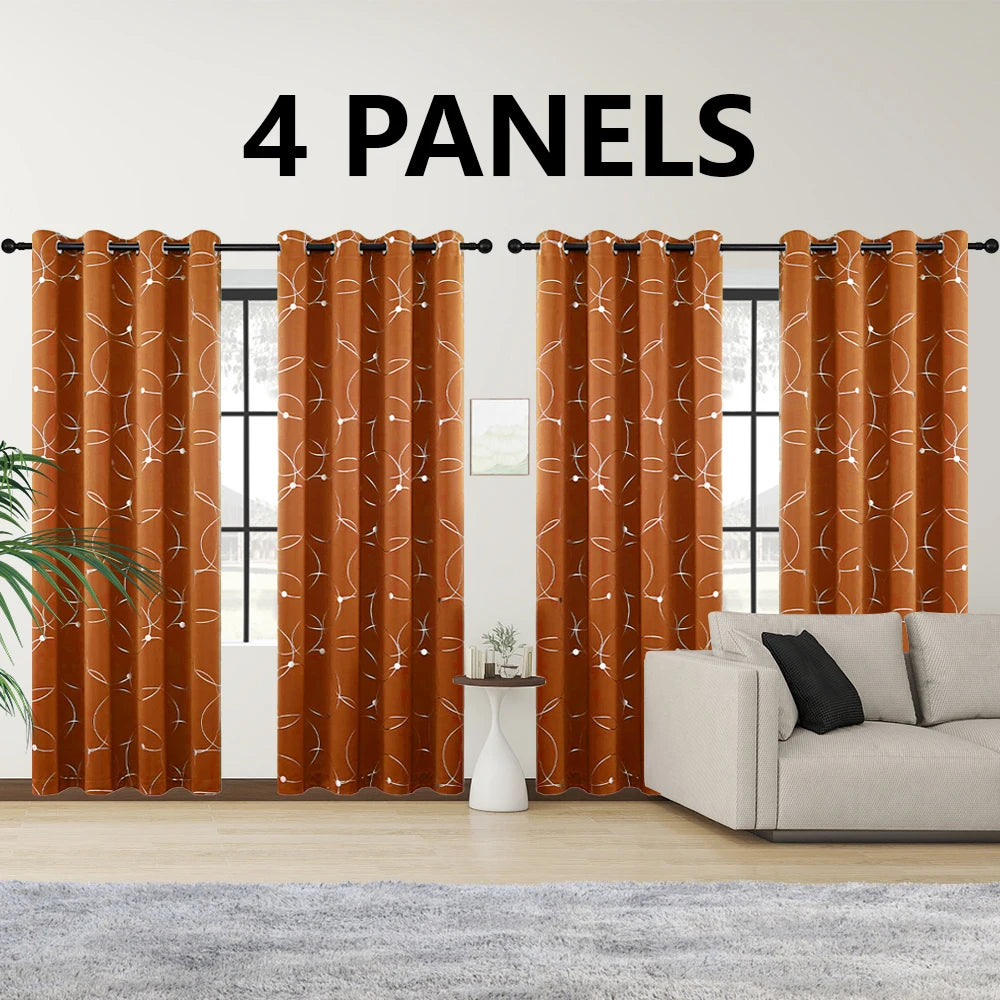 4PCS Blackout Curtains