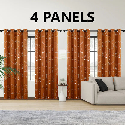 4PCS Blackout Curtains