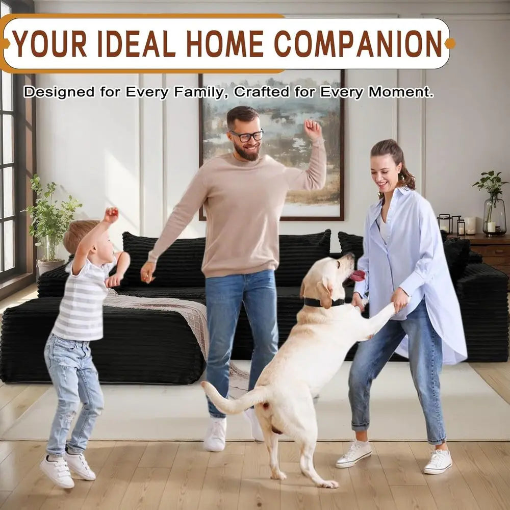 Modular Sectional Sofa with L-Shape Chaise