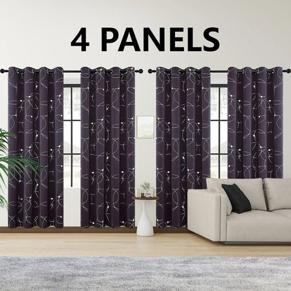 4PCS Blackout Curtains