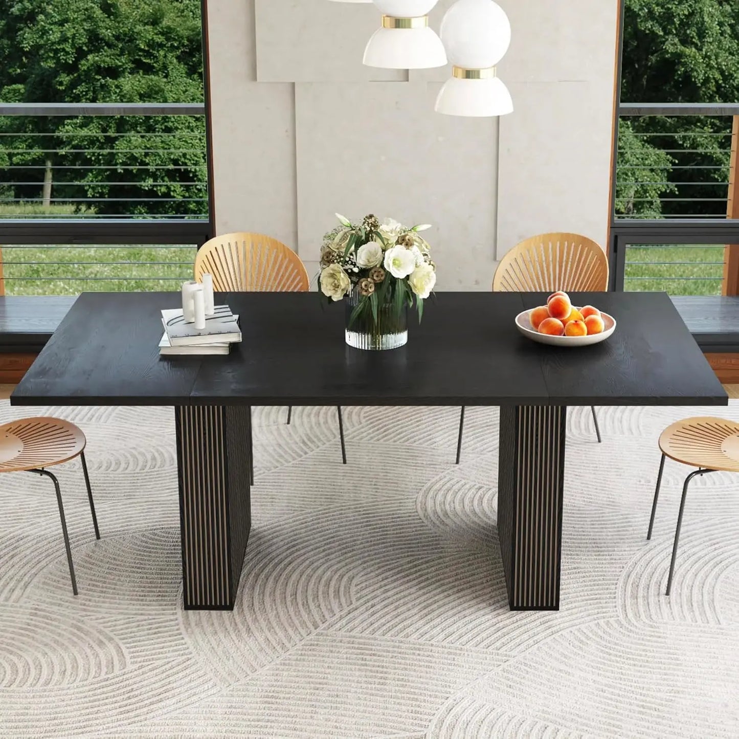 Extendable Dining Room Table for 4-8