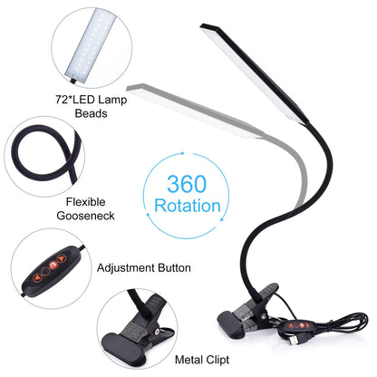 LED Clip-On Desk Lamp