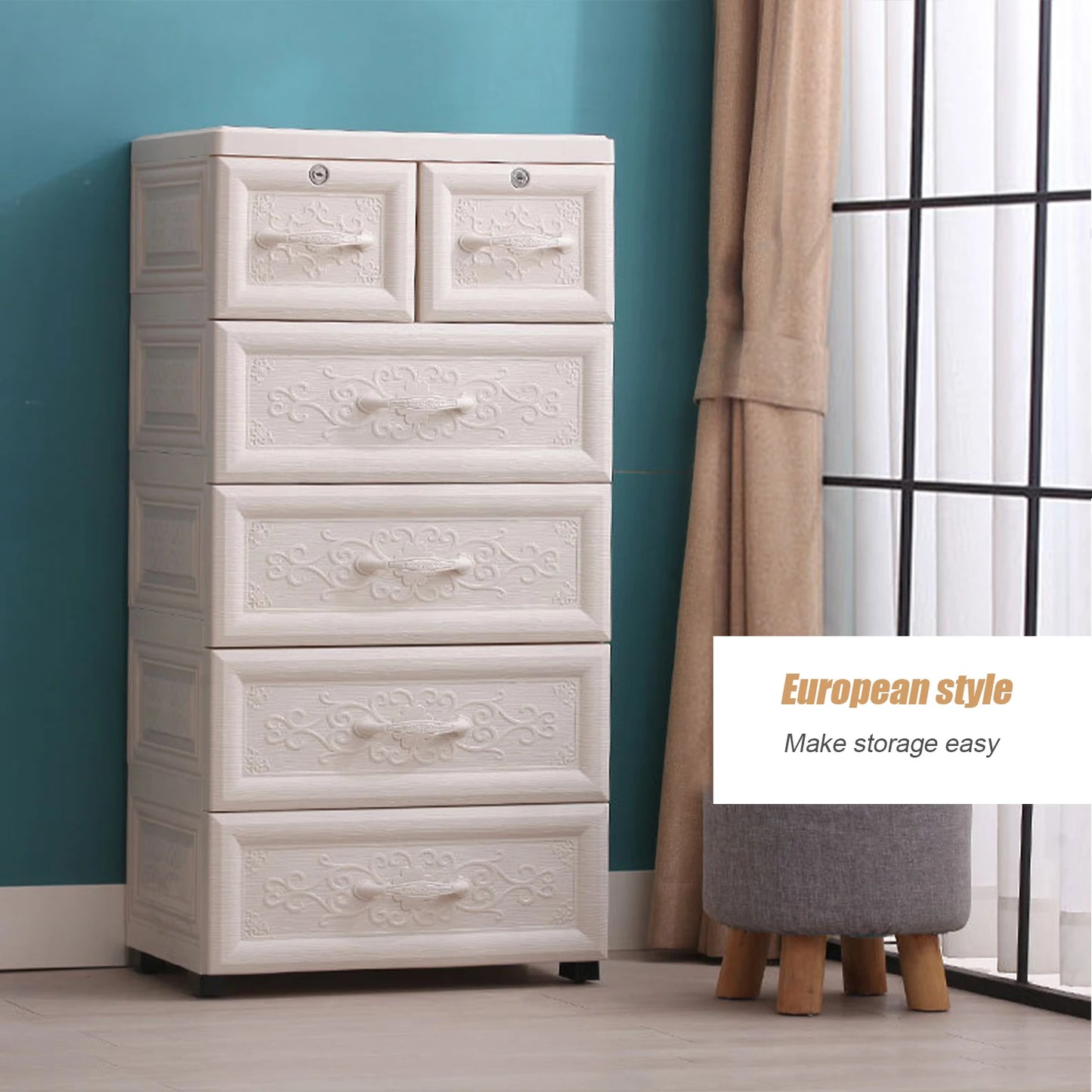 Storage Cabinet with Drawers