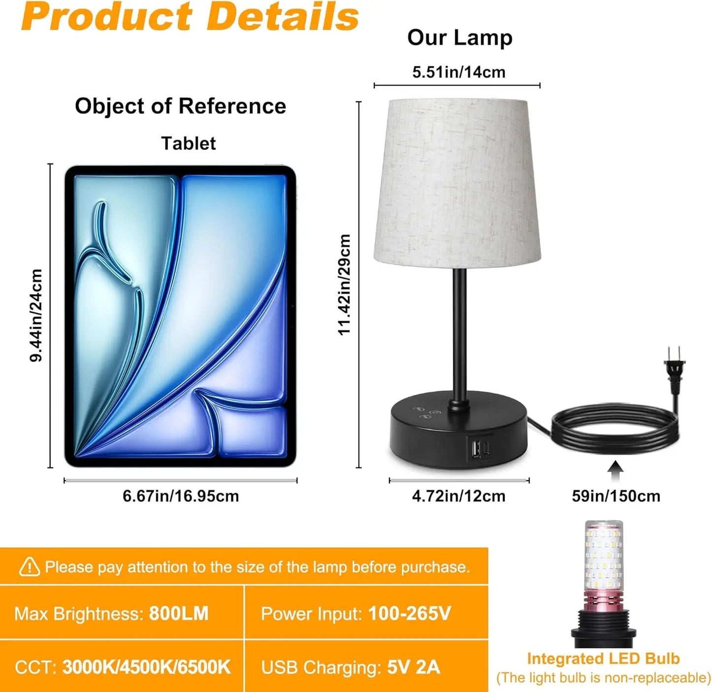 Color Changing Nightstand Lamps