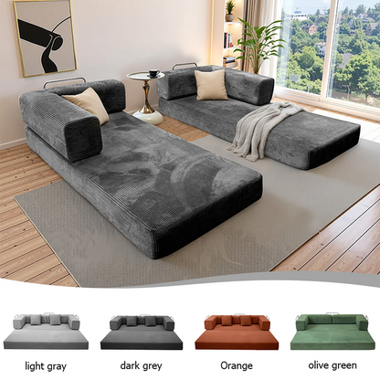 Foldable sofa bed with a removable backrest