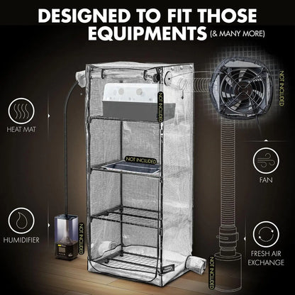 Mushroom Grow Tent Kit with LED Light