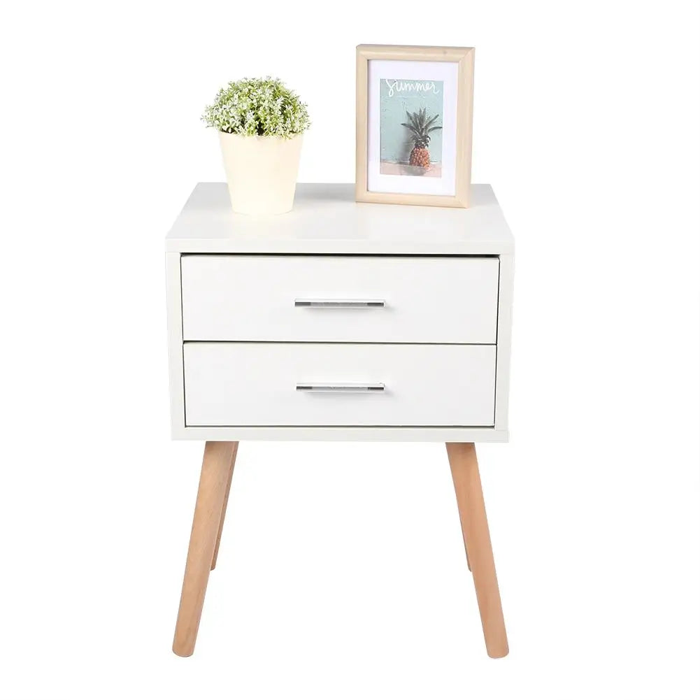 Bedside Table with Two Drawers