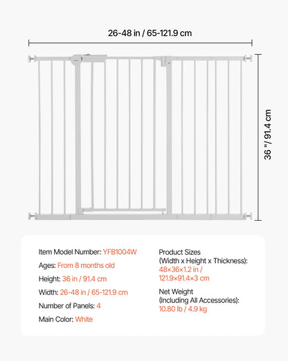 High Dog Gate Easy Step Walk Thru