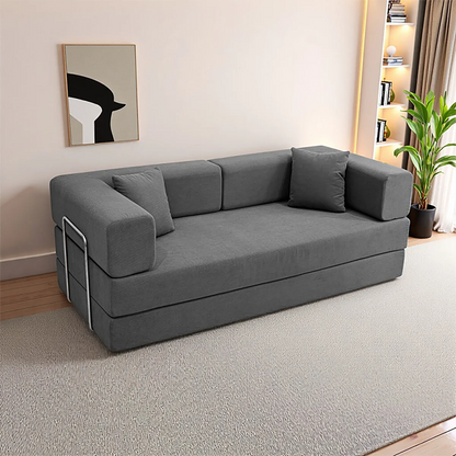 Foldable sofa bed with a removable backrest
