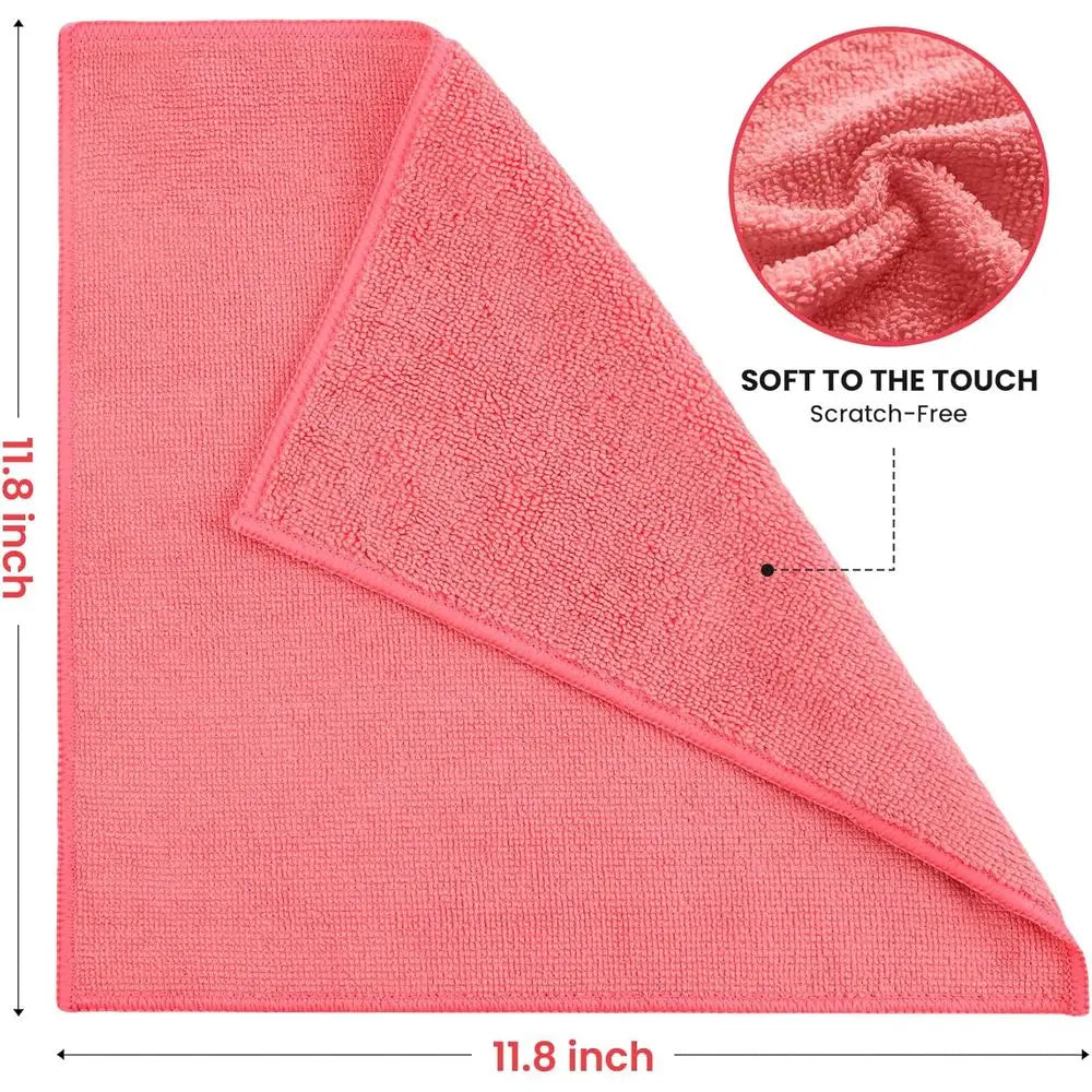 Cleaning Cloth, 12 Pack Assorted Color